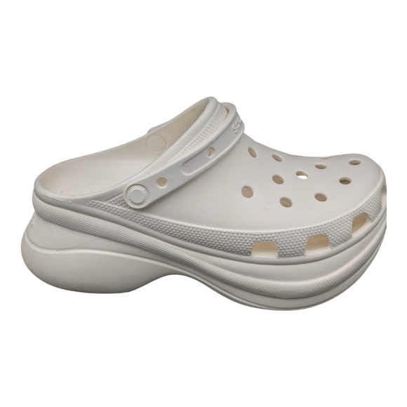 Crocs Classic Platform Clogs Bae White Iconic Slip On Perforated Size 10 - Picture 7 of 12